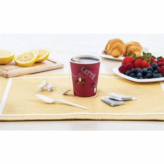 Solo 8 oz Bistro Design Disposable Paper Cups - 50 / Pack - 20 / Carton - Maroon - Paper - Beverage, Hot Drink, Cold Drink, Coffee, Tea, Cocoa