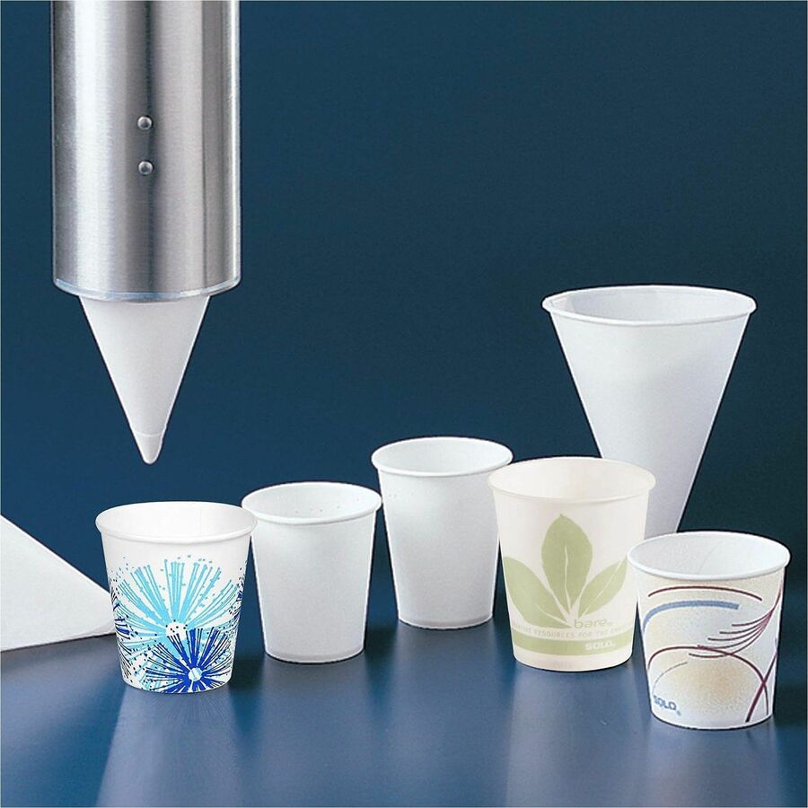 Solo 3 oz Treated Paper Water Cups - 100.0 / Pack - 50 / Carton - White - Paper - Water