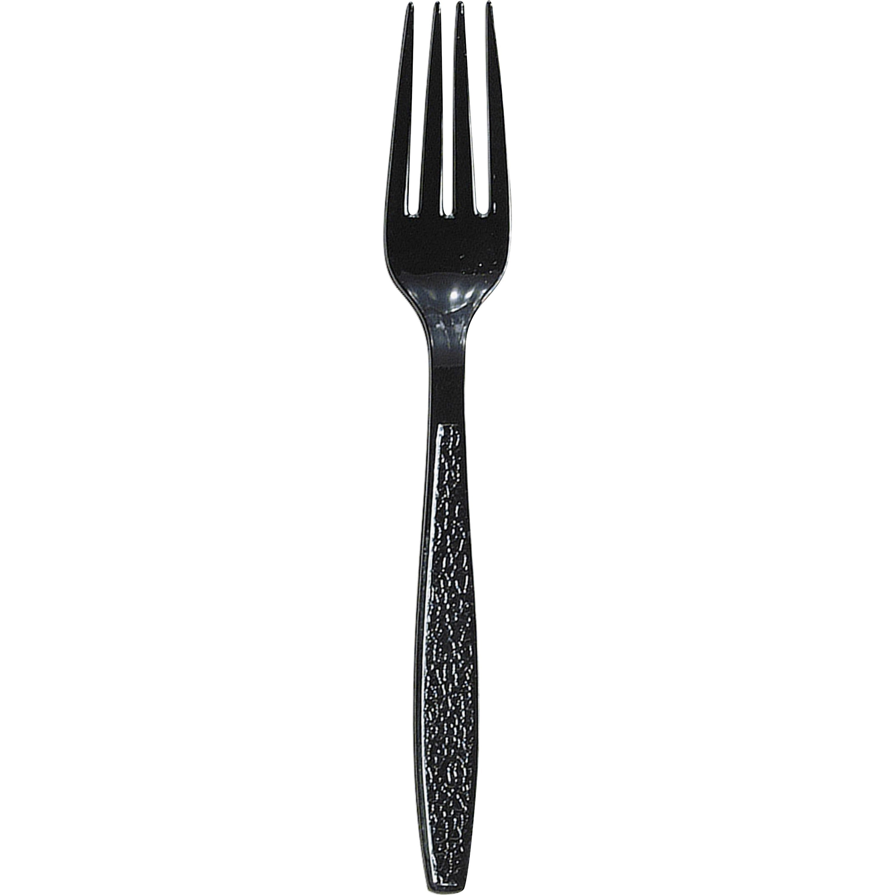 Solo Cup Extra Heavyweight Polystyrene Forks - 1000/Carton - Fork - 1 x Fork - Breakroom - Disposable - Black