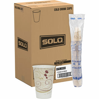 Solo 7 oz Waxed Paper Cold Cups - 50 / Pack - 20 / Carton - Beige - Paper - Milk Shake, Smoothie