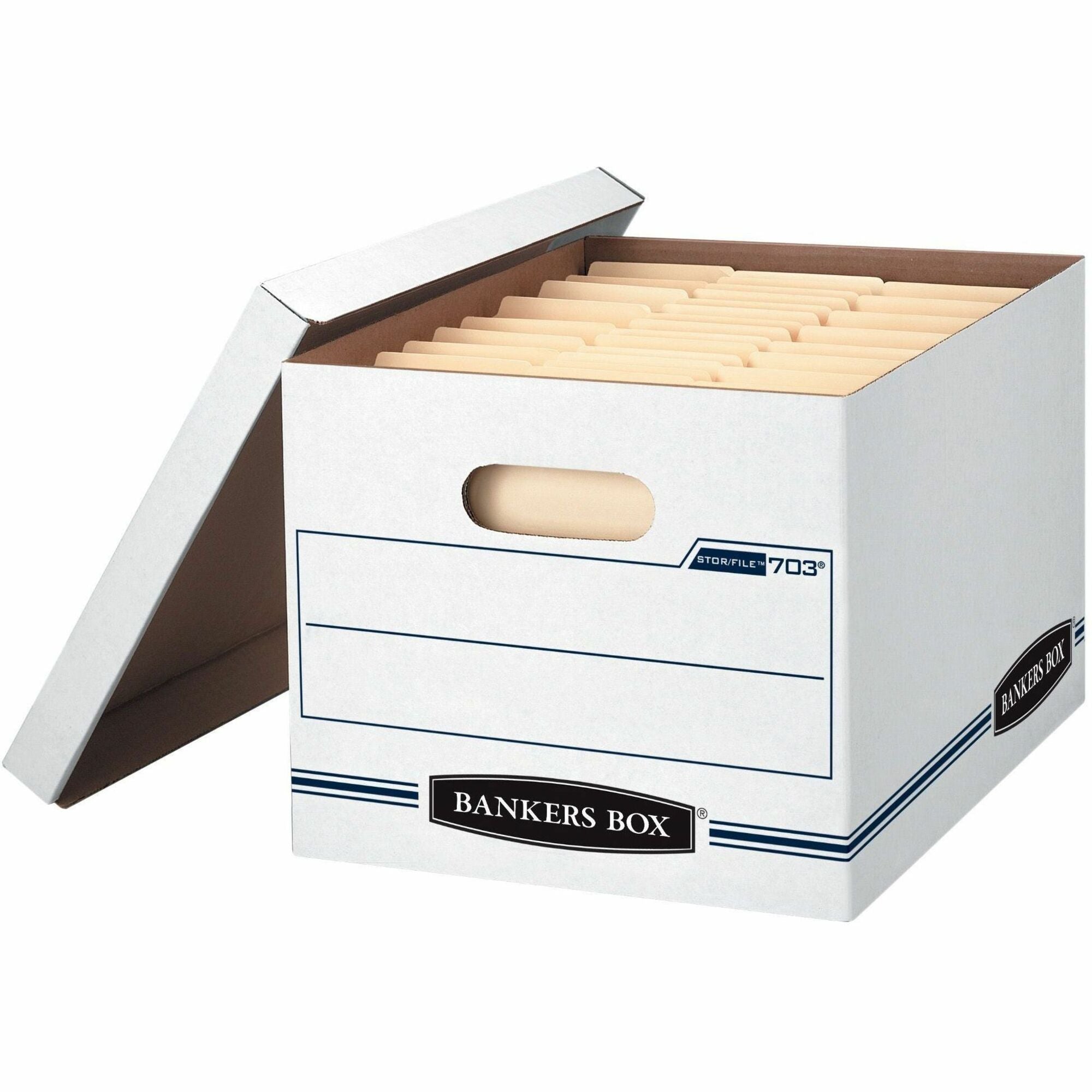 STOR/FILE Basic-Duty Storage Boxes, Letter/Legal Files, 12" x 16.25" x 10.5", White, 20/Carton