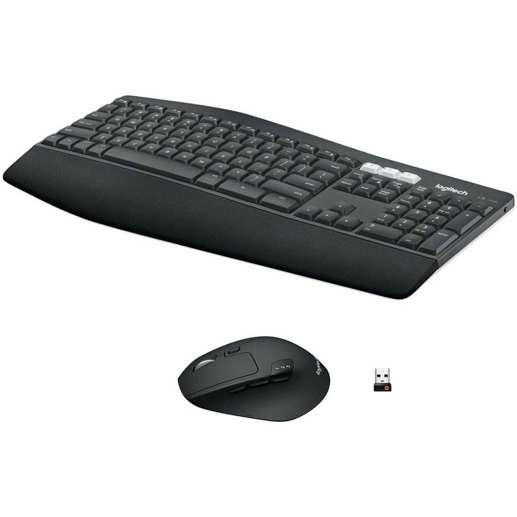 Logitech MK850 Performance Wireless Keyboard and Mouse Combo - USB Wireless Bluetooth/RF Keyboard - USB Wireless Bluetooth/RF Mouse - Optical - 1000 dpi - 8 Button - Scroll Wheel - AAA, AA - Compatible with Desktop Computer, Smartphone, Notebook
