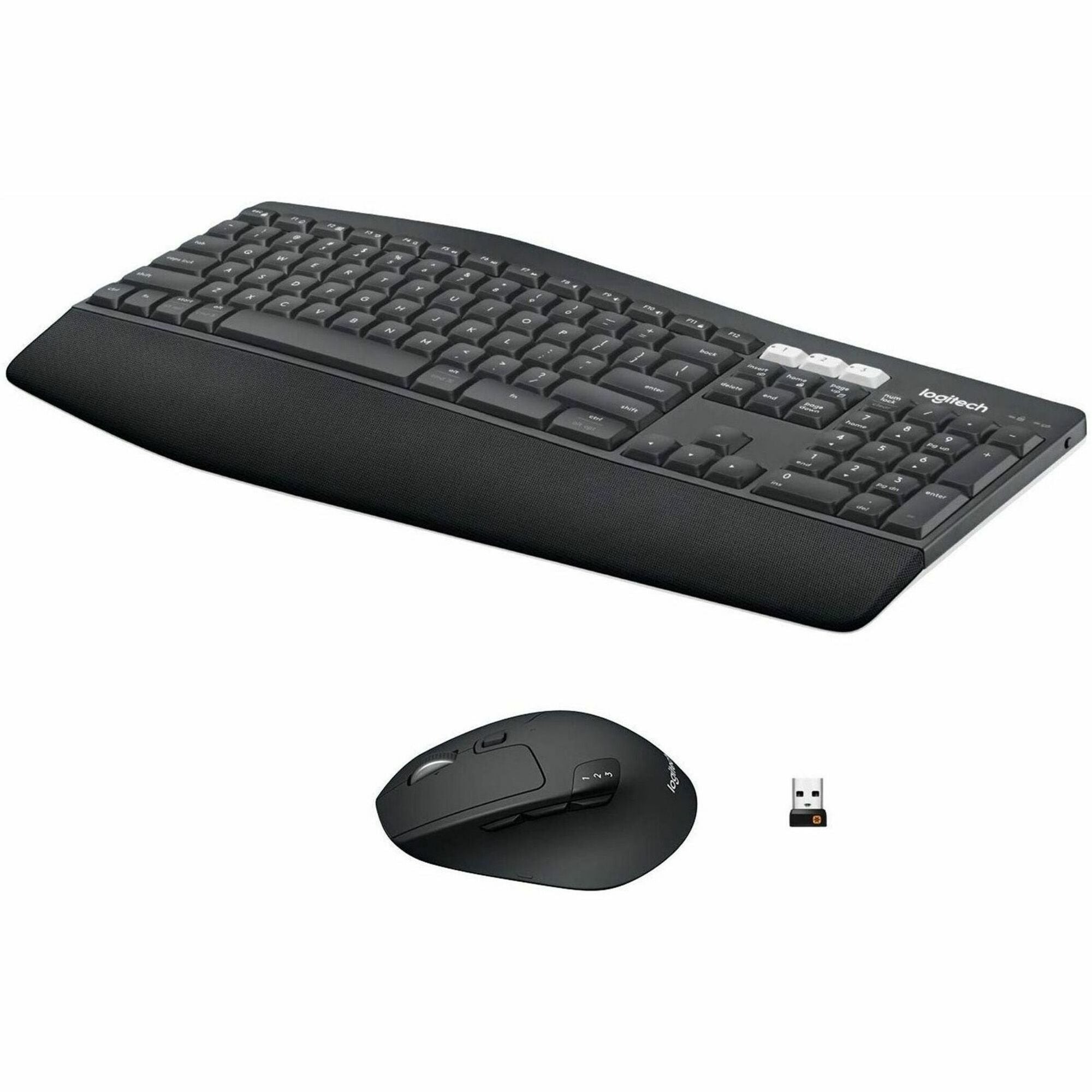 Logitech MK850 Performance Wireless Keyboard and Mouse Combo - USB Wireless Bluetooth/RF Keyboard - USB Wireless Bluetooth/RF Mouse - Optical - 1000 dpi - 8 Button - Scroll Wheel - AAA, AA - Compatible with Desktop Computer, Smartphone, Notebook