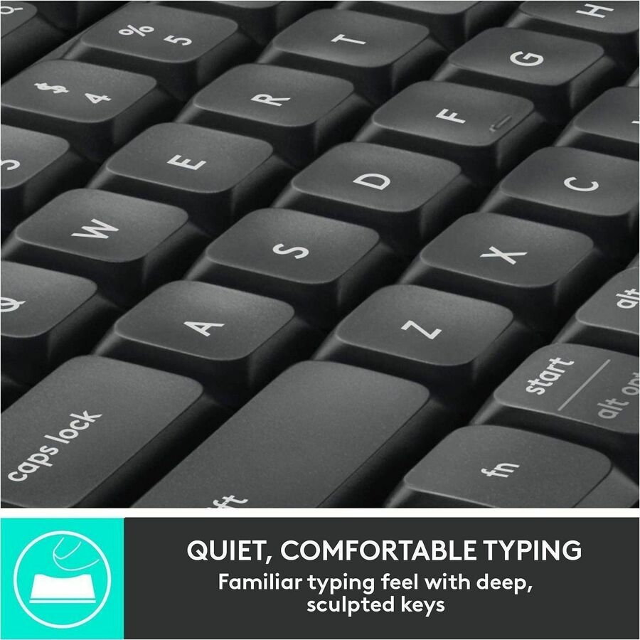 Logitech MK850 Performance Wireless Keyboard and Mouse Combo - USB Wireless Bluetooth/RF Keyboard - USB Wireless Bluetooth/RF Mouse - Optical - 1000 dpi - 8 Button - Scroll Wheel - AAA, AA - Compatible with Desktop Computer, Smartphone, Notebook