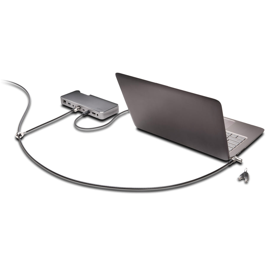 kensington-microsaver-cable-lock-keyed-lock-black-silver-carbon-steel-8-ft-for-notebook-tablet_kmw65048 - 2