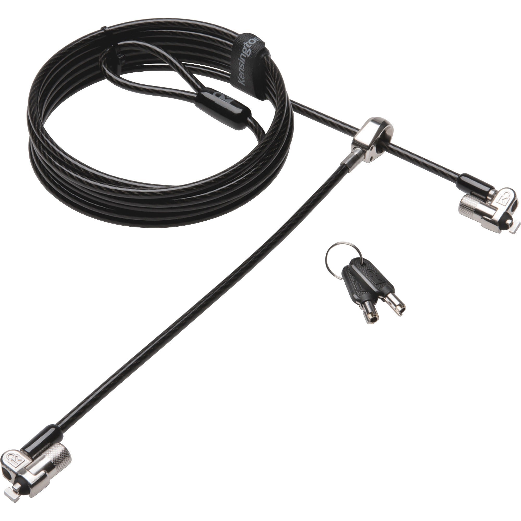 kensington-microsaver-cable-lock-keyed-lock-black-silver-carbon-steel-8-ft-for-notebook-tablet_kmw65048 - 1