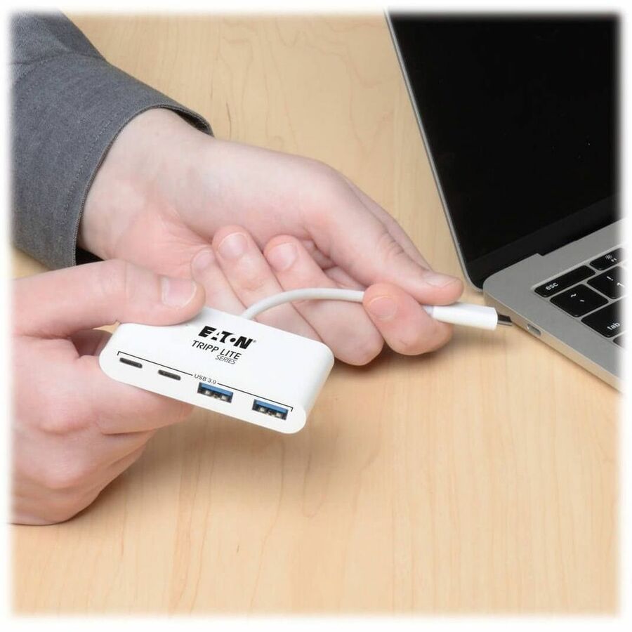 Tripp Lite by Eaton 4-Port USB 3.1 Gen 1 Portable Hub, USB-C to (x2) USB-A and (x2) USB-C - USB Type C - External - 4 USB Port(s) - 2 USB 3.0 Port(s) - 2 USB 3.1 Port(s) - 4