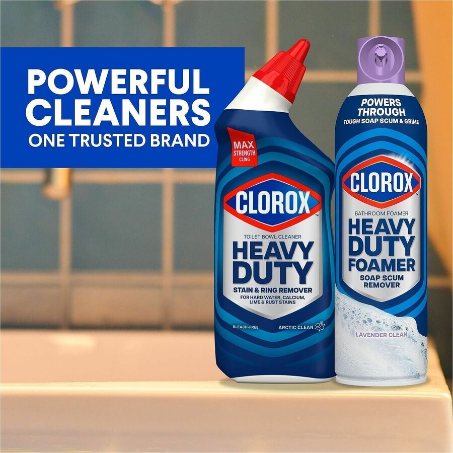 Clorox Toilet Bowl Cleaner Lime & Rust Destroyer - For Toilet Bowl - 24 fl oz (0.8 quart)Bottle - 12 / Carton - Deodorize, Bleach-free - Clear