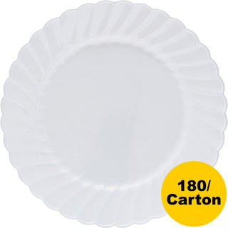 Classicware 6" Heavyweight Plates - 12 / Pack - Picnic, Party - Disposable - White - Plastic Body - 15 / Carton