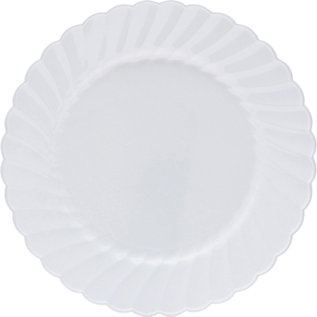 Classicware 6" Heavyweight Plates - 12 / Pack - Picnic, Party - Disposable - White - Plastic Body - 15 / Carton