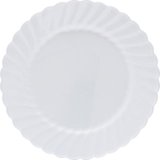 Classicware 6" Heavyweight Plates - 12 / Pack - Picnic, Party - Disposable - White - Plastic Body - 15 / Carton