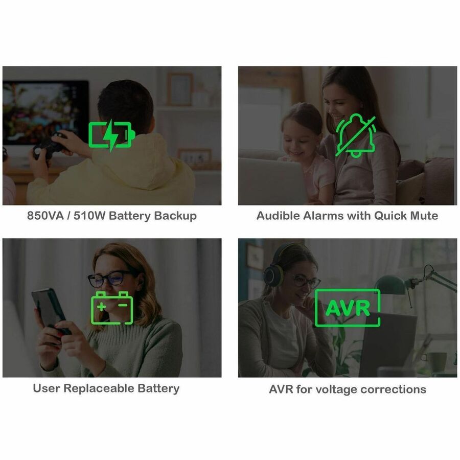 APC by Schneider Electric Back UPS Pro BX850M, Compact Tower, 850VA, AVR, LCD, 120V - Tower - 12 Hour Recharge - 2 Minute Stand-by - 120 V Input - 120 V AC Output - Stepped Approximated Sine Wave - 4 x NEMA 5-15R Surge, 4 x NEMA 5-15R - 8 x Battery/S