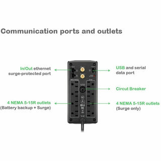APC by Schneider Electric Back UPS Pro BX850M, Compact Tower, 850VA, AVR, LCD, 120V - Tower - 12 Hour Recharge - 2 Minute Stand-by - 120 V Input - 120 V AC Output - Stepped Approximated Sine Wave - 4 x NEMA 5-15R Surge, 4 x NEMA 5-15R - 8 x Battery/S