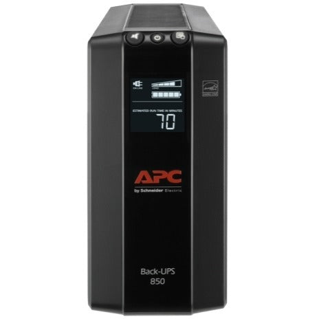 APC by Schneider Electric Back UPS Pro BX850M, Compact Tower, 850VA, AVR, LCD, 120V - Tower - 12 Hour Recharge - 2 Minute Stand-by - 120 V Input - 120 V AC Output - Stepped Approximated Sine Wave - 4 x NEMA 5-15R Surge, 4 x NEMA 5-15R - 8 x Battery/S - 2