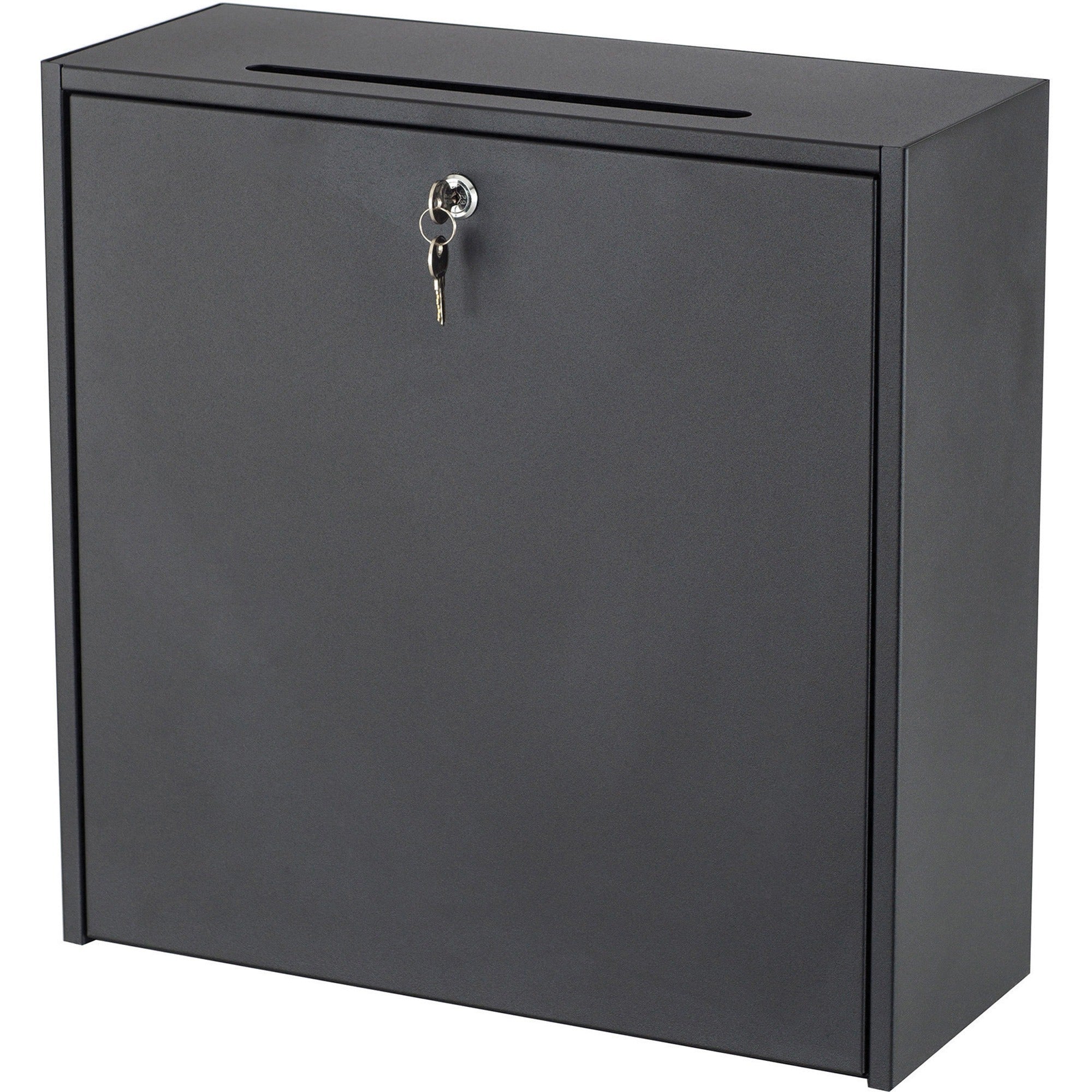 Wall-Mountable Interoffice Mailbox, 18 x 7 x 18, Black