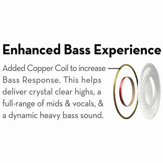 B-13 Bass Earbuds with Microphone, 52" Cord, Black