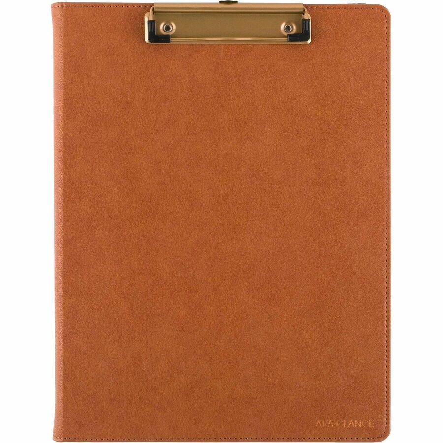 Signature Collection Monthly Clipfolio, 11 x 8, Distressed Brown Cover, 13-Month (Jan to Jan): 2024 to 2025