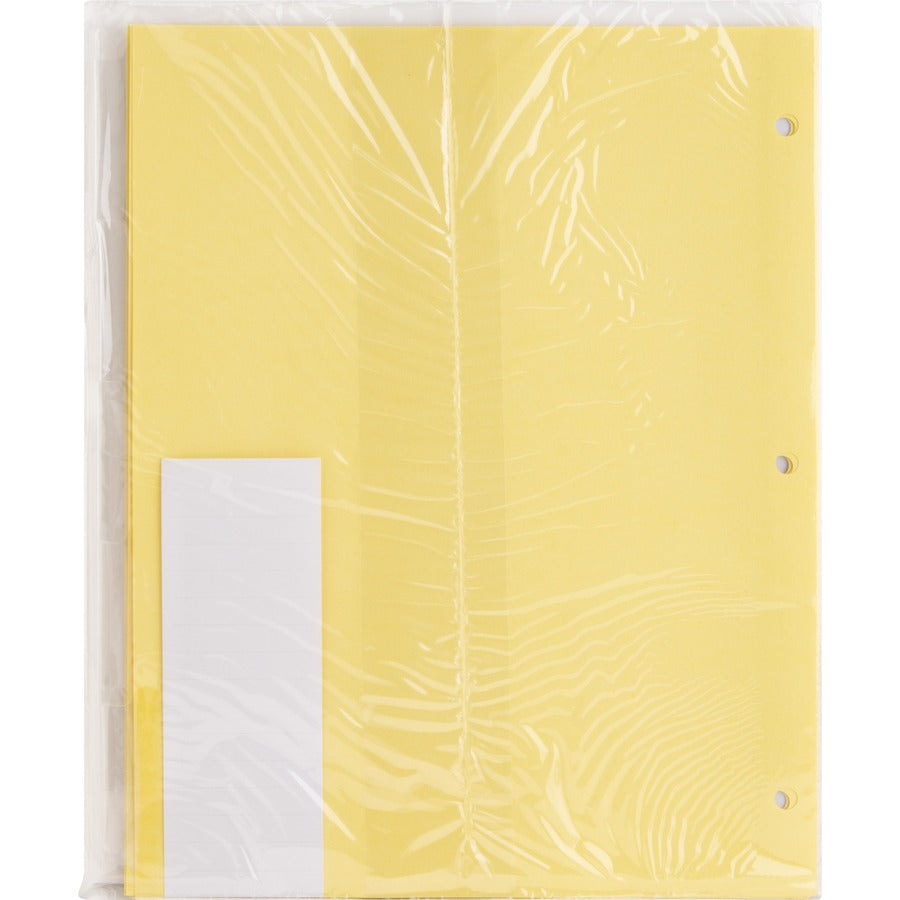 Business Source Buff Stock Ring Binder Indexes - 5 x Divider(s) - Blank Tab(s) - 5 Tab(s)/Set2" Tab Width - 8.5" Divider Width x 11" Divider Length - Letter - 3 Hole Punched - Buff Buff Paper Divider - Clear Tab(s) - 50 / Box