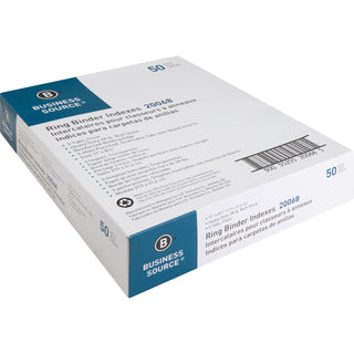 business-source-buff-stock-ring-binder-indexes-5-x-dividers-blank-tabs-5-tabs-set2-tab-width-85-divider-width-x-11-divider-length-letter-3-hole-punched-buff-buff-paper-divider-clear-tabs-50-box_bsn20068bx - 3