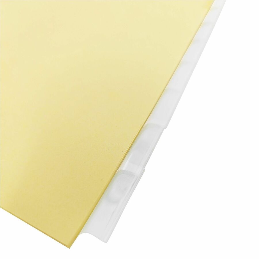 Business Source Buff Stock Ring Binder Indexes - 8 x Divider(s) - Blank Tab(s) - 8 Tab(s)/Set1.25" Tab Width - 8.5" Divider Width x 11" Divider Length - Letter - 3 Hole Punched - Clear Buff Paper Divider - Clear Tab(s) - 50 / Box