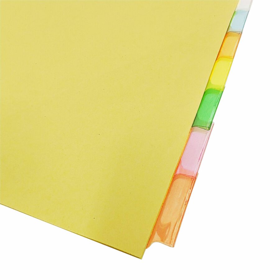 Business Source Insertable Tab Ring Binder Indexes - 8 Blank Tab(s)1.50" Tab Width - 8.5" Divider Width x 11" Divider Length - Letter - 3 Hole Punched - Multicolor Tab(s) - 50 / Box