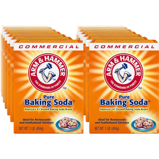 Arm & Hammer Pure Baking Soda - 16 oz (1 lb) - 24 / Carton - Environmentally Friendly, Deodorize - White