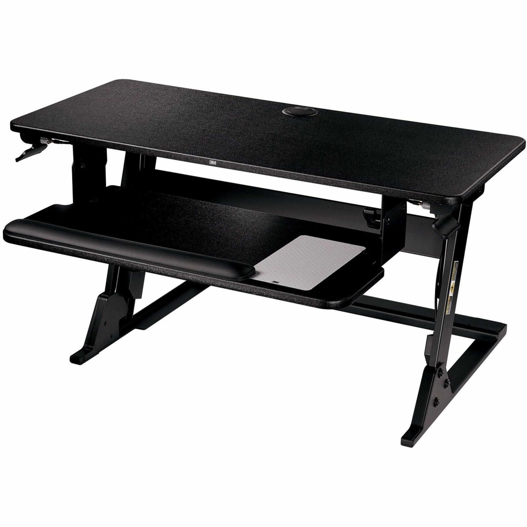 Precision Standing Desk, 35.4" x 22.2" x 6.2" to 20", Black