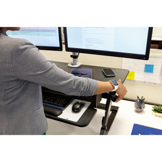 Precision Standing Desk, 35.4" x 22.2" x 6.2" to 20", Black