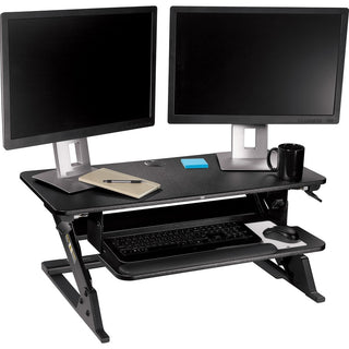 Precision Standing Desk, 35.4" x 22.2" x 6.2" to 20", Black