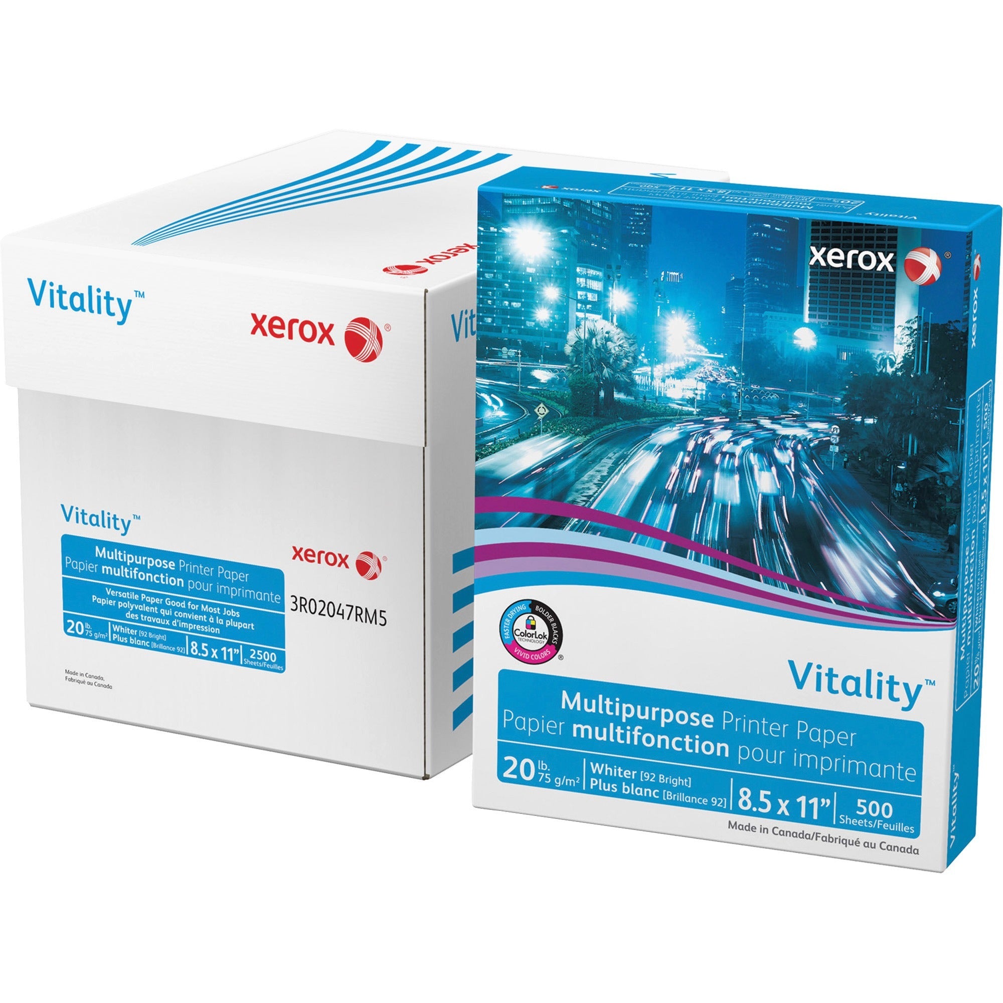 xerox-vitality-multipurpose-printer-paper-white-92-brightness-90%-opacity-letter-8-1-2-x-11-20-lb-basis-weight-5000-carton-white_xer3r02047pl - 1