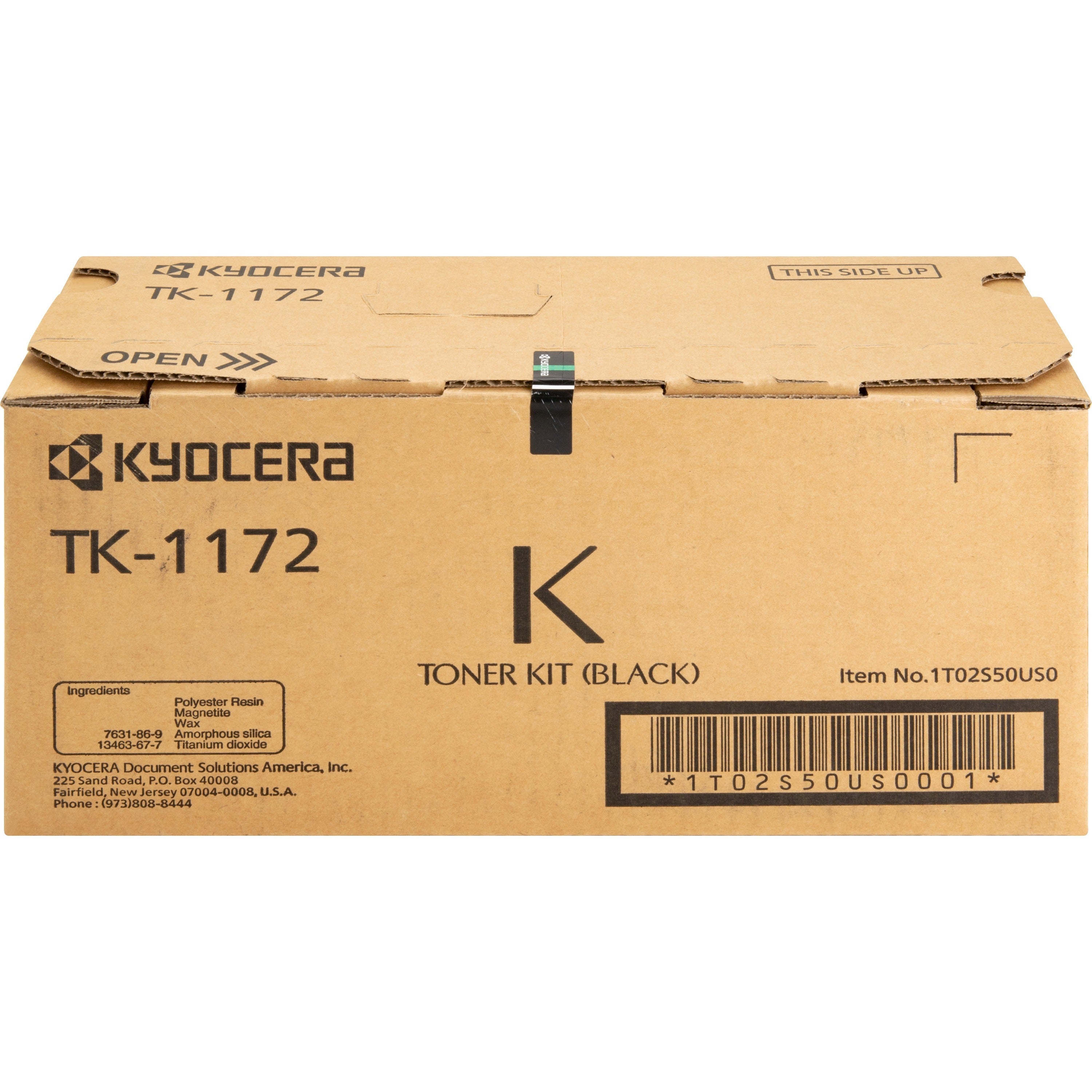 Kyocera TK-1172 Original Laser Toner Cartridge - Black - 1 Each - 7200 Pages