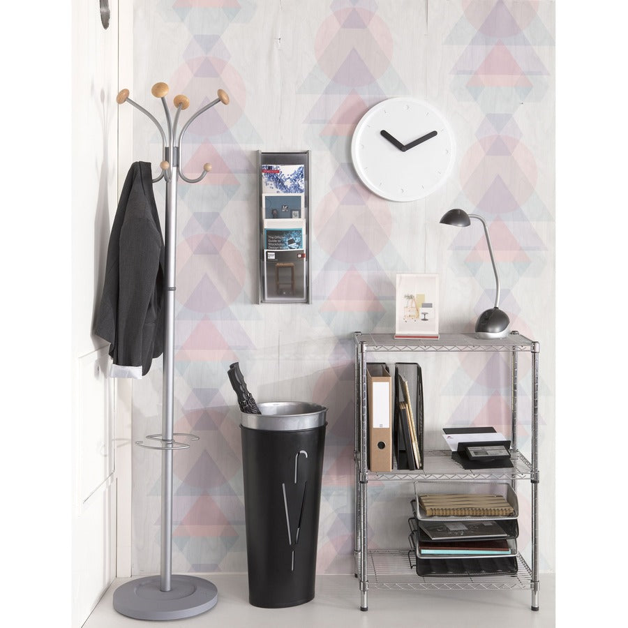 Alba Umbrella Holder - 12.2" x 10.2" x 10.2" x - Steel - 1 Each - Gray - Sturdy