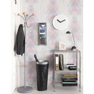 Alba Umbrella Holder - 12.2" x 10.2" x 10.2" x - Steel - 1 Each - Gray - Sturdy