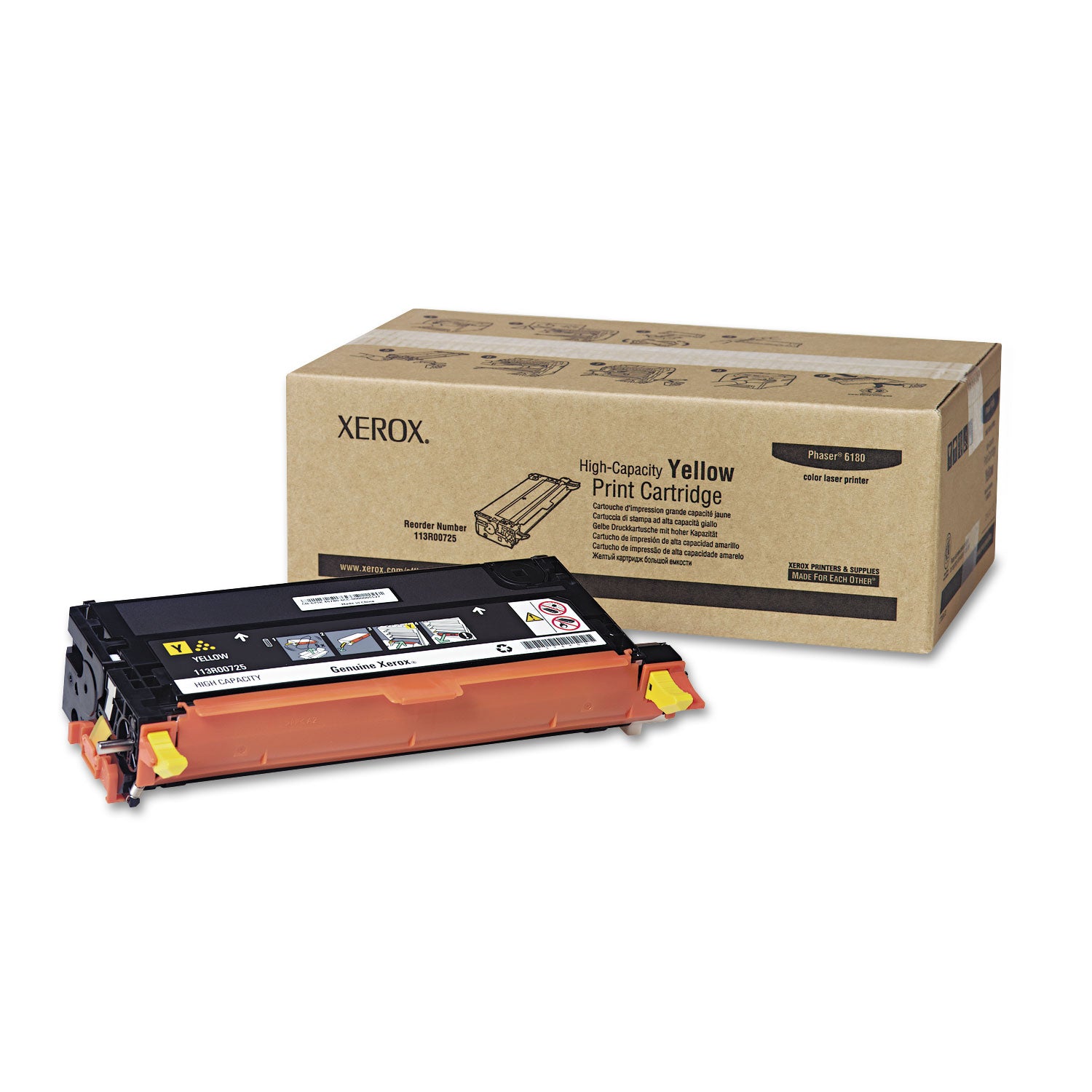 113R00725 High-Yield Toner, 6,000 Page-Yield, Yellow - 