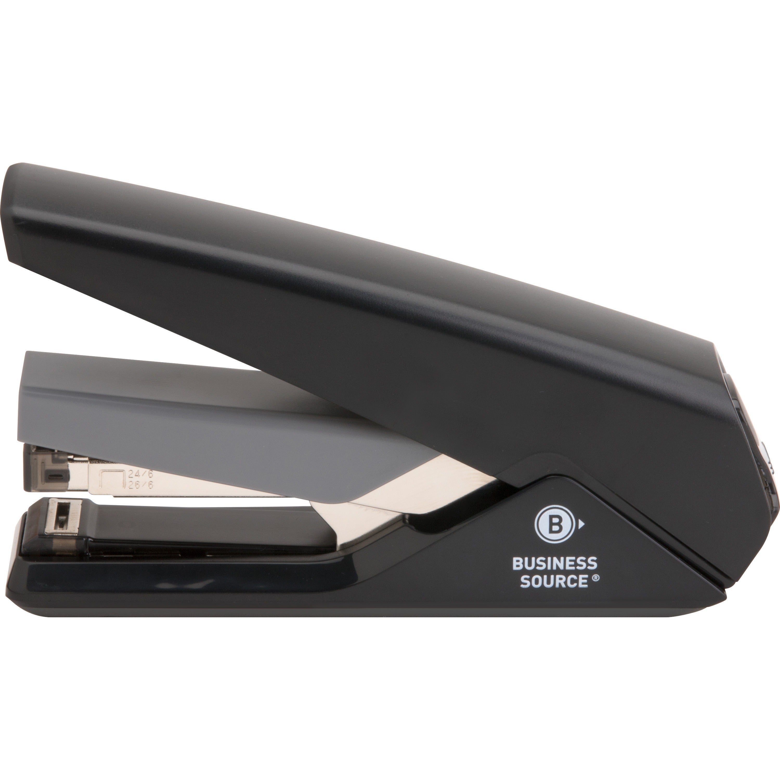 business-source-full-strip-flat-clinch-stapler-30-of-20lb-paper-sheets-capacity-210-staple-capacity-full-strip-1-4-staple-size-1-each-black_bsn62838 - 3