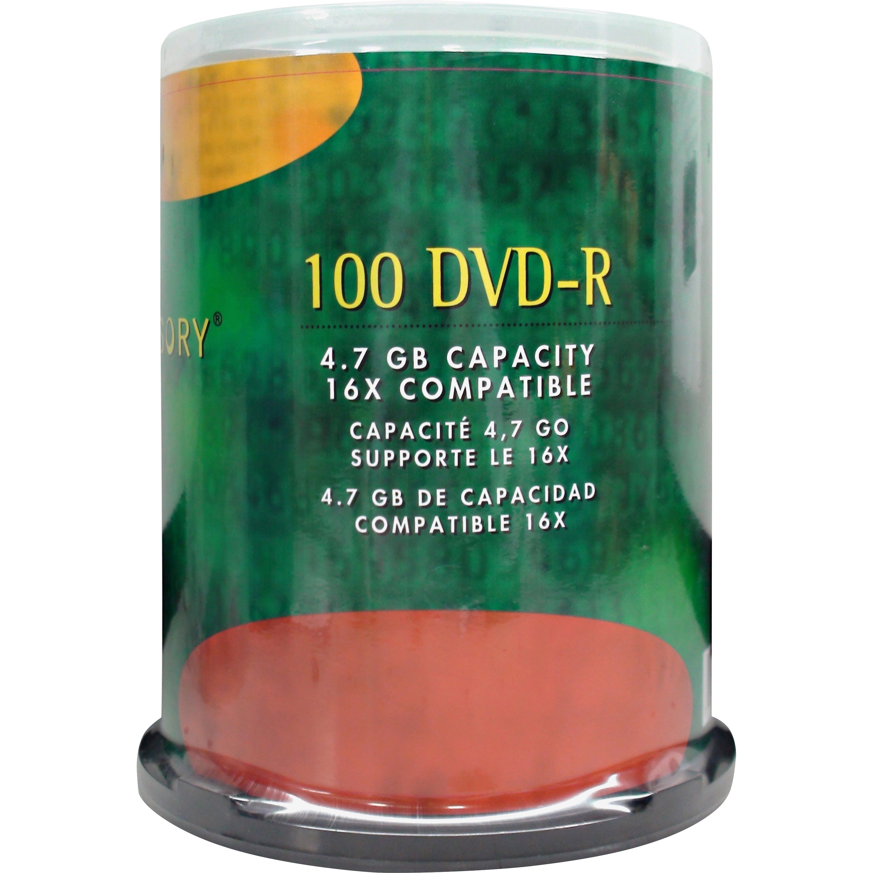 compucessory-dvd-recordable-media-dvd-r-16x-470-gb-100-pack-120mm-2-hour-maximum-recording-time_ccs72103 - 1