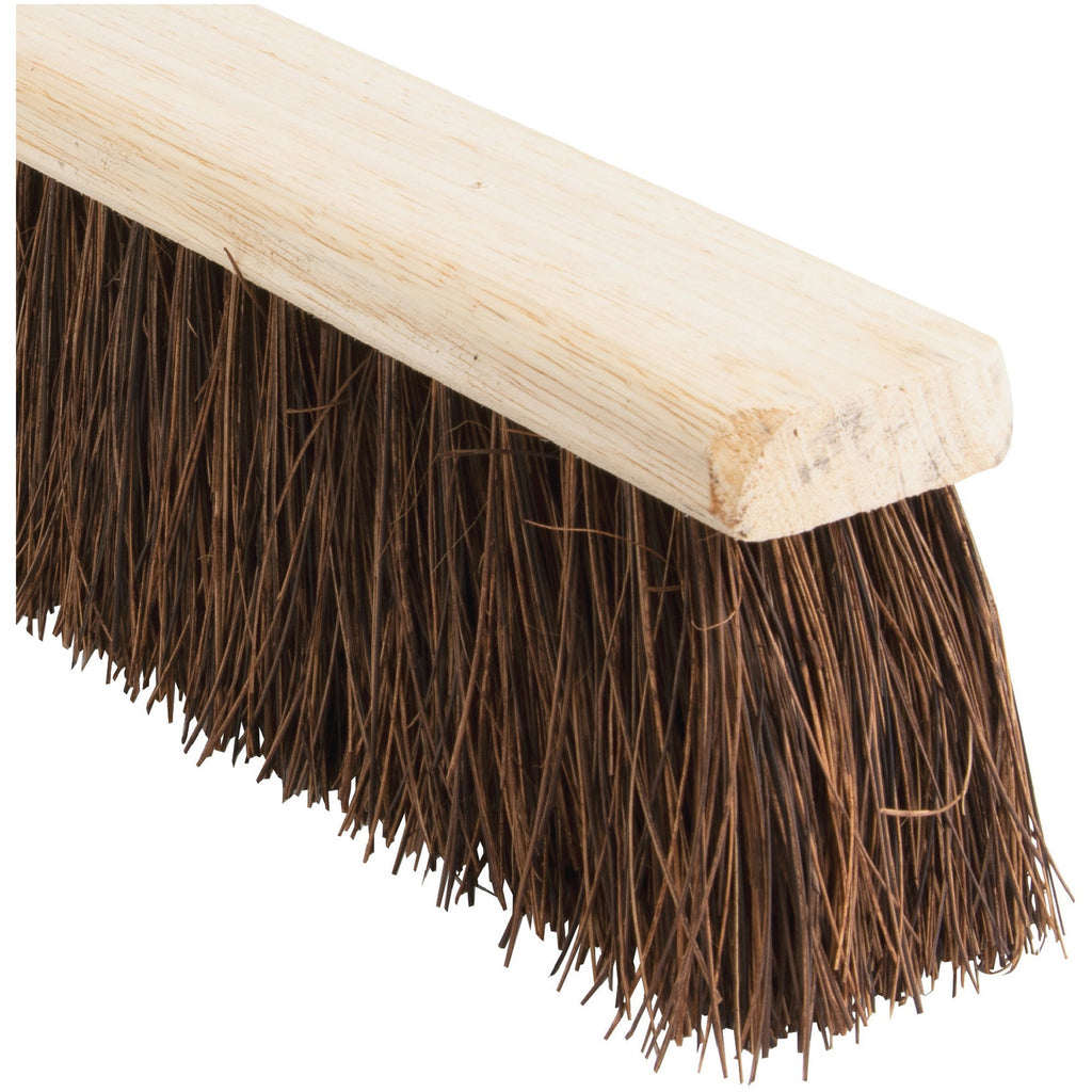 Genuine Joe 24" Push Broomhead - Brown - Lacquered Wood - 24" Length - 1 Each - 2