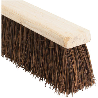 Genuine Joe 24" Push Broomhead - Brown - Lacquered Wood - 24" Length - 1 Each - 2