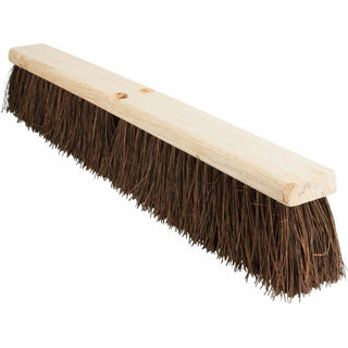 Genuine Joe 24" Push Broomhead - Brown - Lacquered Wood - 24" Length - 1 Each