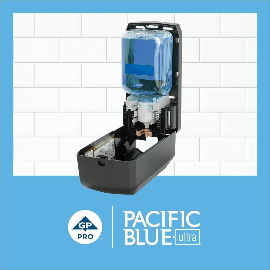 Pacific Blue Ultra Hair And Body Wash Manual Dispenser Refills - 40.6 fl oz (1200 mL) - Squeeze Bottle Dispenser - Dirt Remover, Bacteria Remover - Hair, Body, Skin - Blue - Hygienic, Rich Lather, pH Balanced - 4 / Carton