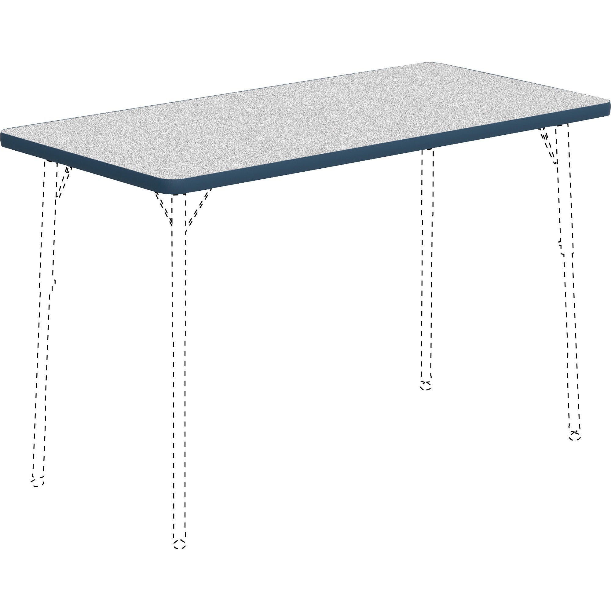 Lorell Classroom Activity Tabletop - For - Table TopGray Nebula Rectangle, High Pressure Laminate (HPL) Top x 48" Table Top Width x 24" Table Top Depth x 1.13" Table Top Thickness - Assembly Required - 1 Each