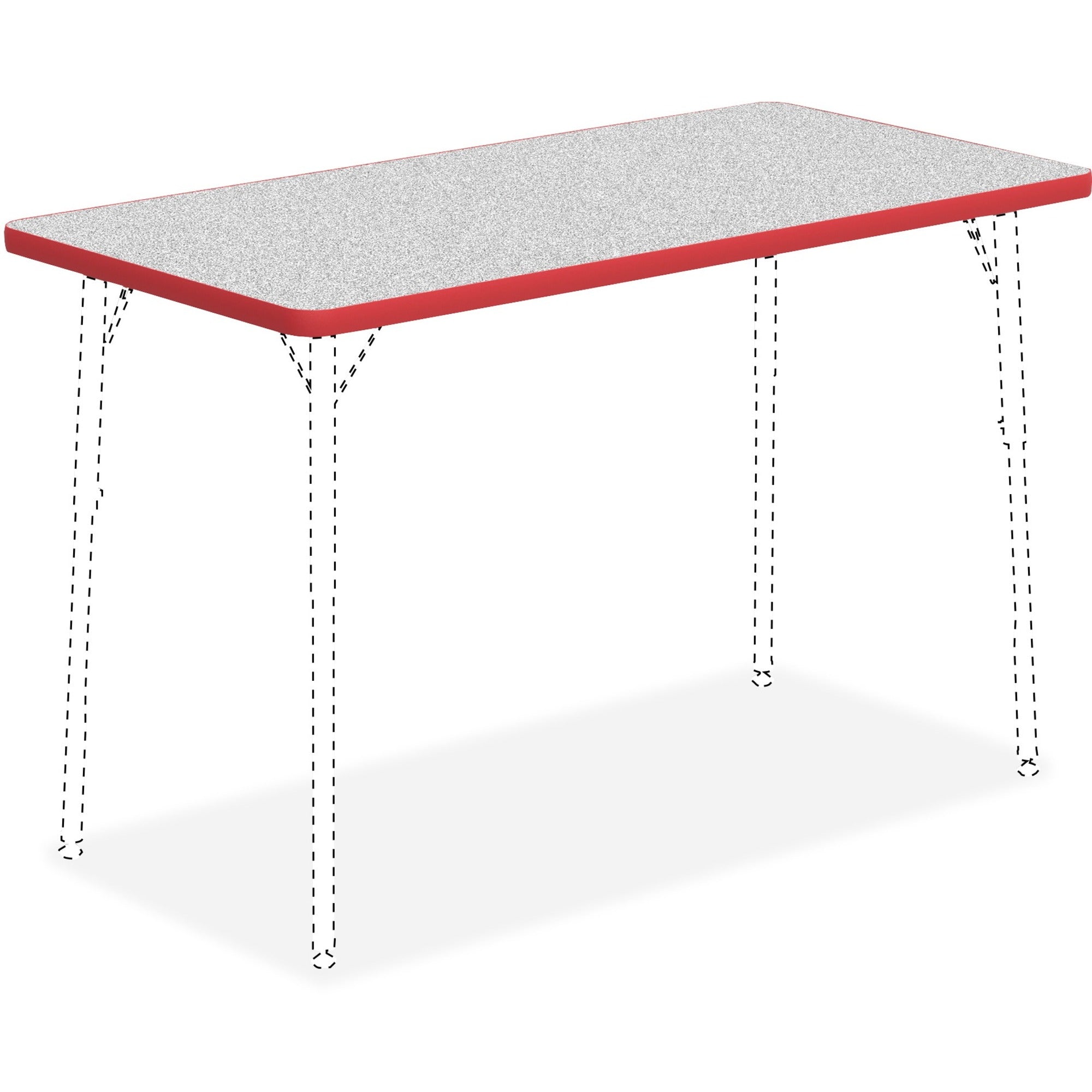 Lorell Classroom Activity Tabletop - For - Table TopGray Nebula Rectangle, High Pressure Laminate (HPL) Top x 48" Table Top Width x 24" Table Top Depth x 1.13" Table Top Thickness - Assembly Required - 1 Each