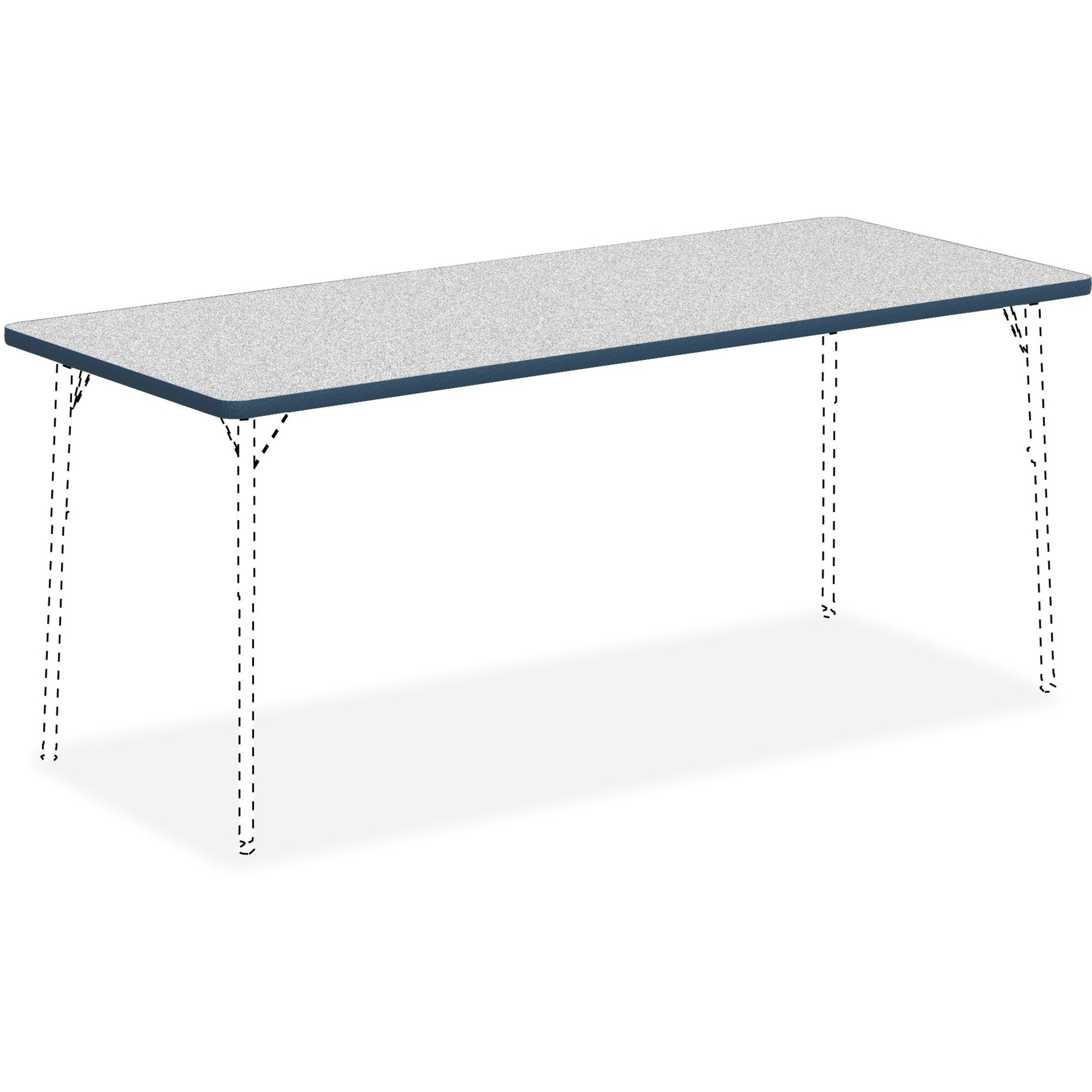 Lorell Classroom Activity Tabletop - For - Table TopGray Nebula Rectangle, High Pressure Laminate (HPL) Top x 72" Table Top Width x 30" Table Top Depth x 1.13" Table Top Thickness - Assembly Required - 1 Each