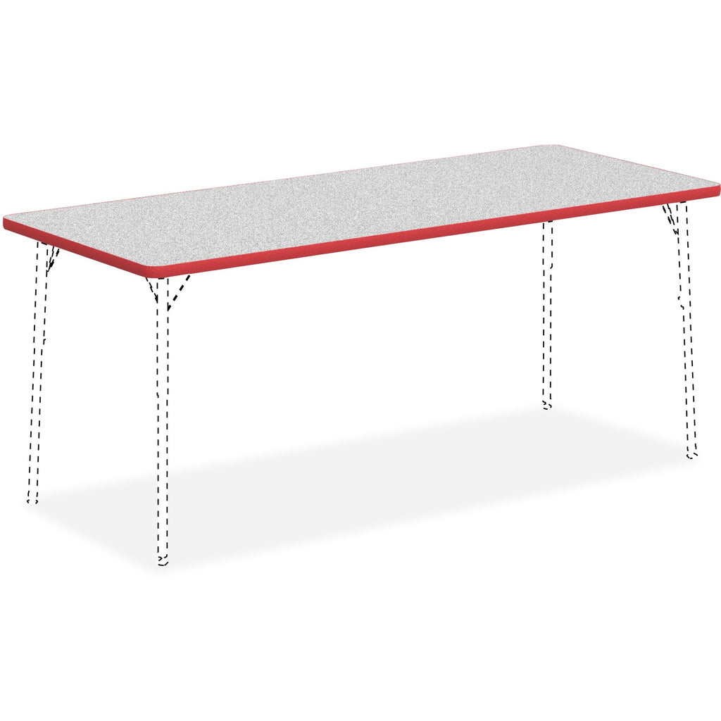 Lorell Classroom Activity Tabletop - For - Table TopGray Nebula Rectangle, High Pressure Laminate (HPL) Top x 72" Table Top Width x 30" Table Top Depth x 1.13" Table Top Thickness - Assembly Required - 1 Each