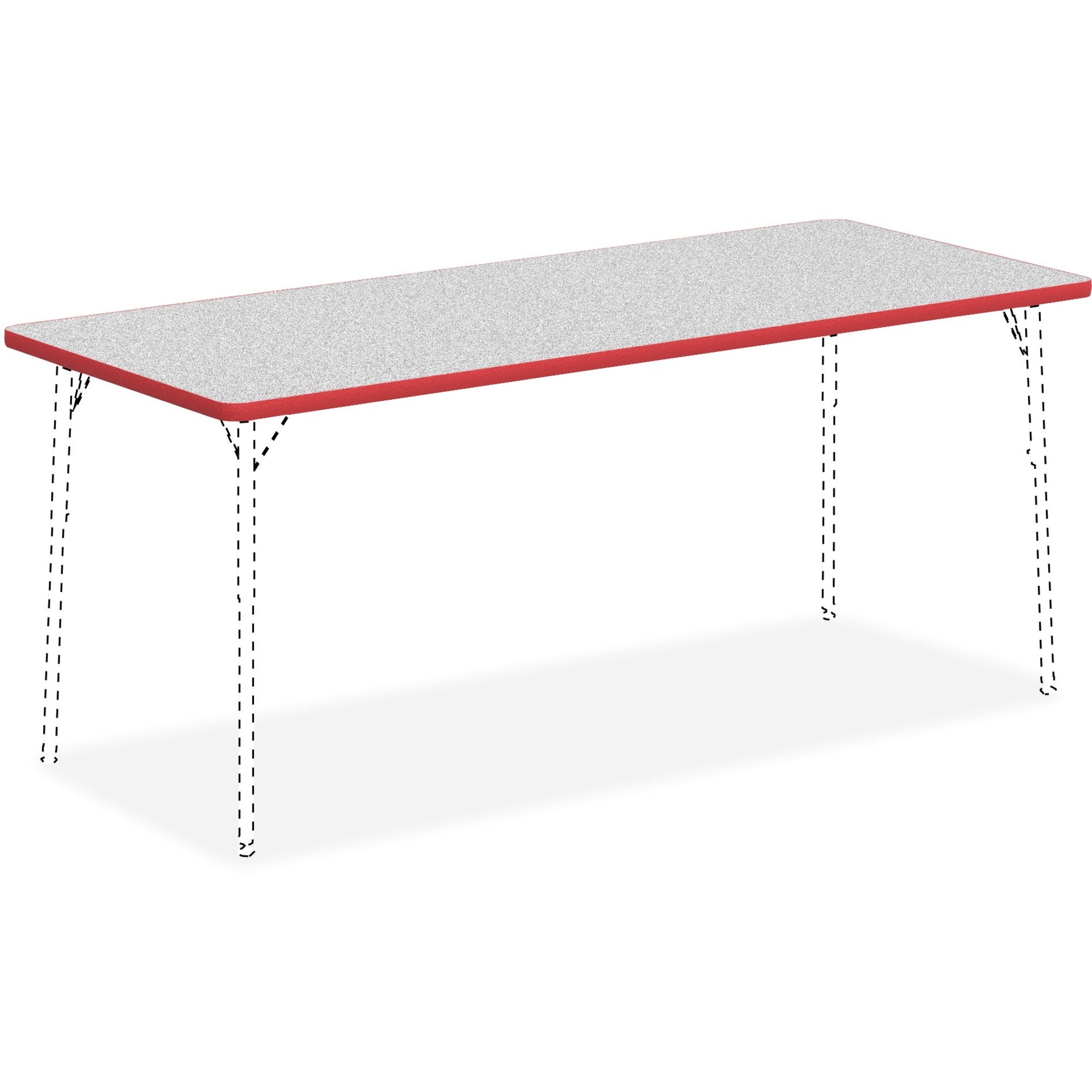 Lorell Classroom Activity Tabletop - For - Table TopGray Nebula Rectangle, High Pressure Laminate (HPL) Top x 72" Table Top Width x 30" Table Top Depth x 1.13" Table Top Thickness - Assembly Required - 1 Each