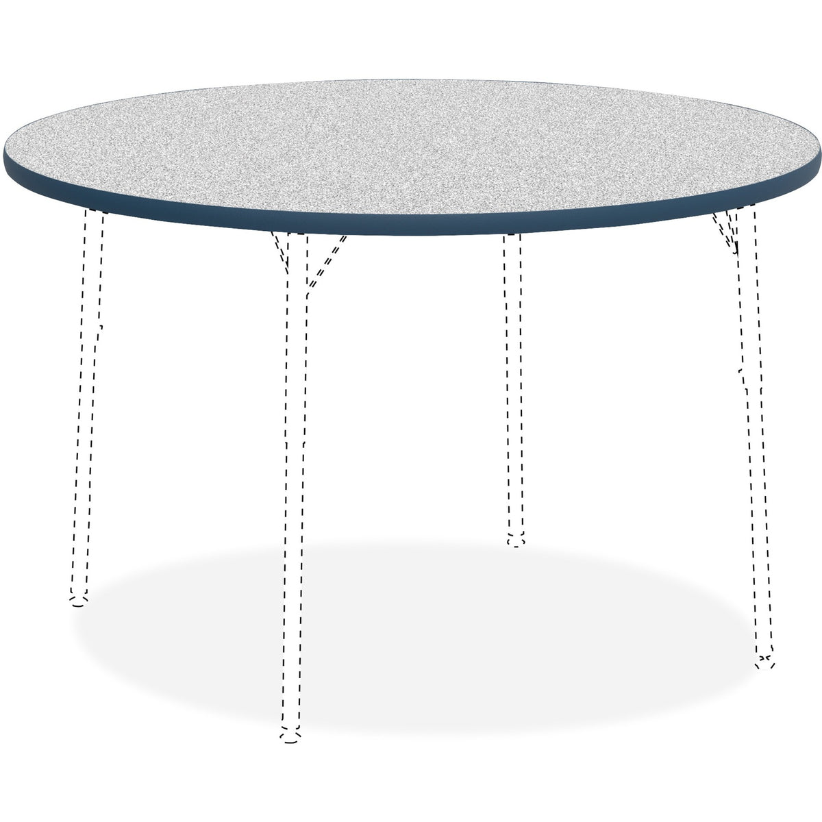 Lorell Classroom Activity Tabletop - For - Table TopGray Nebula Round, High Pressure Laminate (HPL) Top x 1.13" Table Top Thickness x 48" Table Top Diameter - Assembly Required - 1 Each