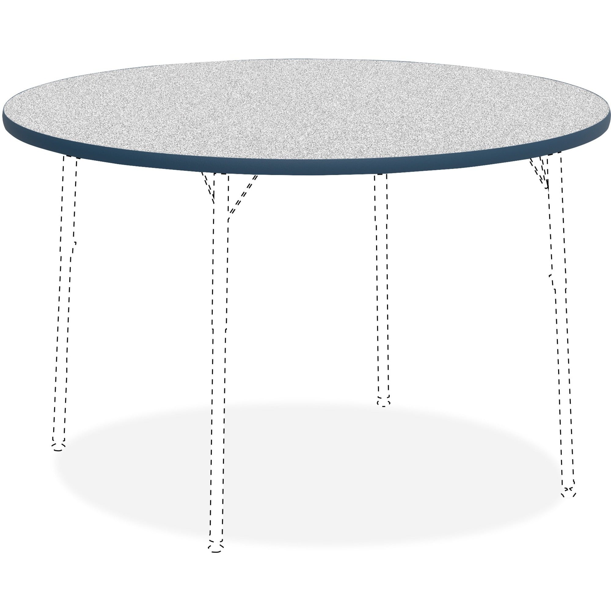 Lorell Classroom Activity Tabletop - For - Table TopGray Nebula Round, High Pressure Laminate (HPL) Top x 1.13" Table Top Thickness x 48" Table Top Diameter - Assembly Required - 1 Each
