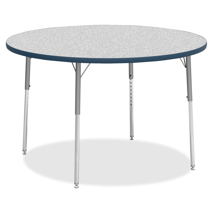 lorell-classroom-activity-tabletop-for-table-topgray-nebula-round-high-pressure-laminate-hpl-top-x-113-table-top-thickness-x-48-table-top-diameter-assembly-required-1-each_llr99922 - 2