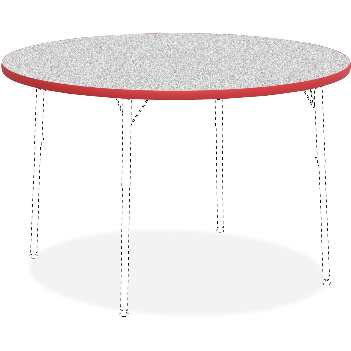 Lorell Classroom Activity Tabletop - For - Table TopGray Nebula Round, High Pressure Laminate (HPL) Top x 1.13" Table Top Thickness x 48" Table Top Diameter - Assembly Required - 1 Each