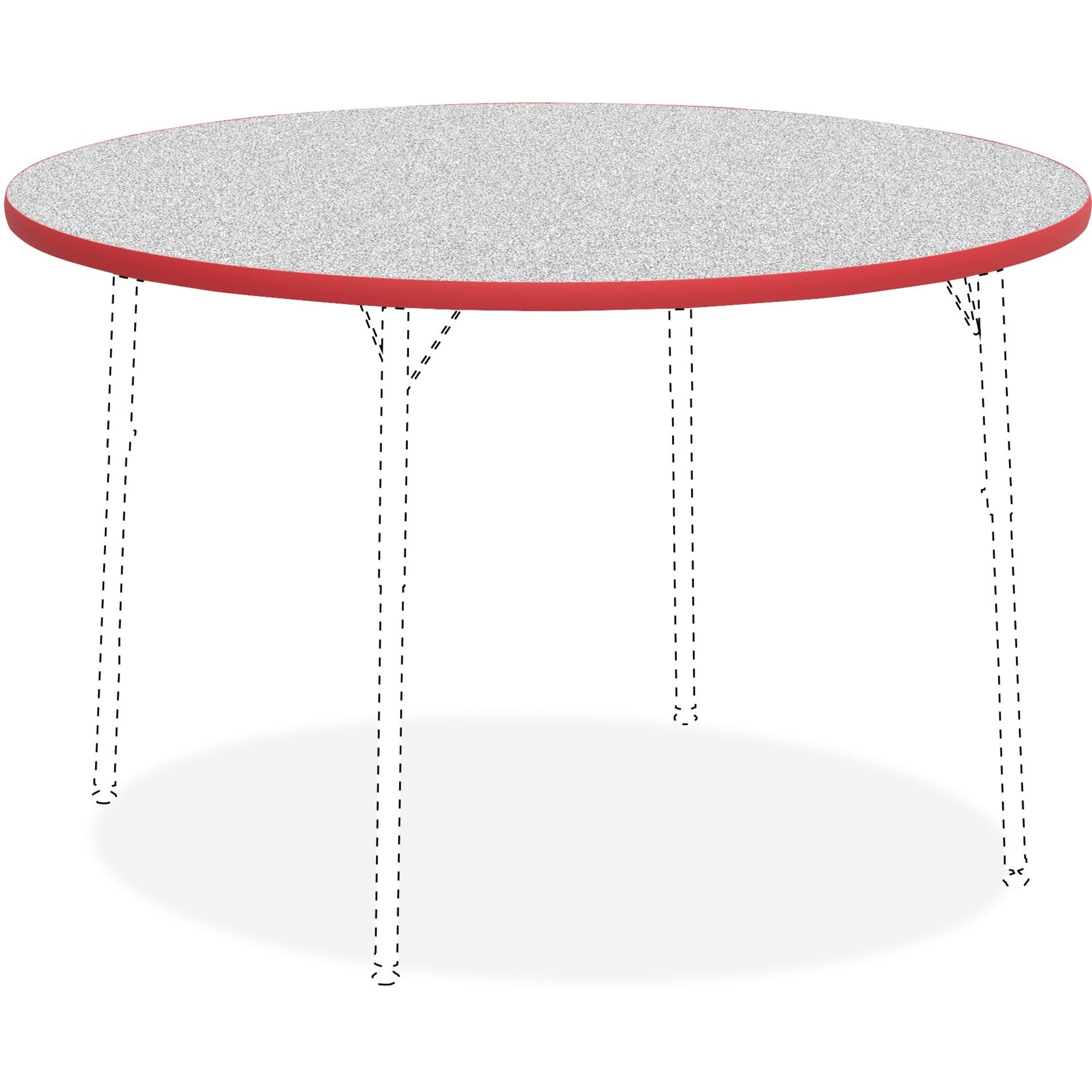 Lorell Classroom Activity Tabletop - For - Table TopGray Nebula Round, High Pressure Laminate (HPL) Top x 1.13" Table Top Thickness x 48" Table Top Diameter - Assembly Required - 1 Each